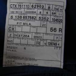 Pre Owned بليزر ايرمنيجيلدو زينيا صوف أزرق داكن بصف أزرار واحد مقاس 3 إكس أل