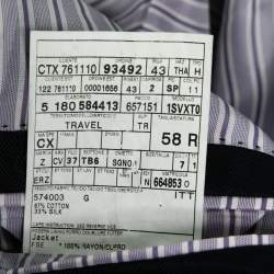 Pre Owned بليزر ايرمنيجيلدو زينيا صوف أزرق داكن بصف أزرار واحد مقاس 4 إكس أل