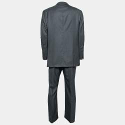 Ermenegildo Zegna Su Misura Grey Wool Single-Breasted Suit 4XL