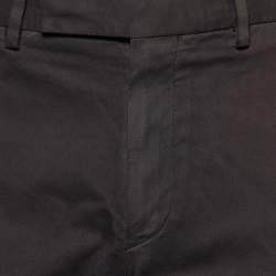 مملوكة مسبقًا بنطلون ايرمنيجيلدو زينيا قطن مخلوط بني قصة إعتيادية مقاس كبير