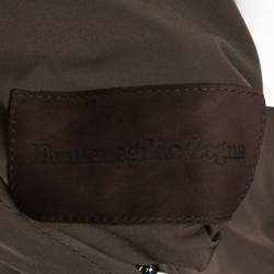 Pre Owned Ermenegildo Zegna Brown Synthetic Reversible Vest Jacket XL   