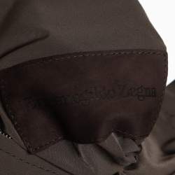 Pre Owned Ermenegildo Zegna Brown Synthetic Reversible Vest Jacket XL   