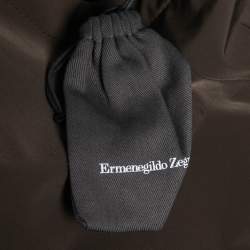 Pre Owned Ermenegildo Zegna Brown Synthetic Reversible Vest Jacket XL   