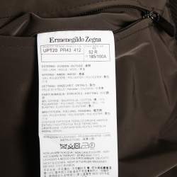 Pre Owned Ermenegildo Zegna Brown Synthetic Reversible Vest Jacket XL   