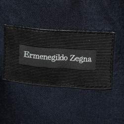 Pre Owned Ermenegildo Zegna Navy Blue Cashmere Single-Breasted Blazer L
