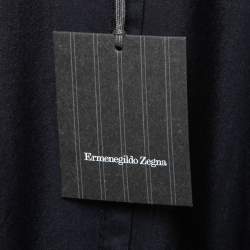 Pre Owned Ermenegildo Zegna Navy Blue Cashmere Single-Breasted Blazer L