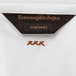 مملوكة مسبقًا Ermenegildo Zegna Couture White Cotton Button-Front Shirt M/L    