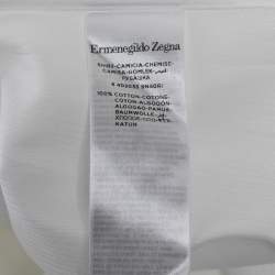 مملوكة مسبقًا Ermenegildo Zegna Couture White Cotton Button-Front Shirt M/L    