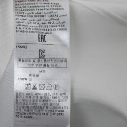 مملوكة مسبقًا Ermenegildo Zegna Couture White Cotton Button-Front Shirt M/L    