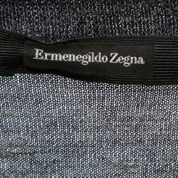 Pre Owned Ermenegildo Zegna Couture Dark Grey Cashmere Crewneck Sweater 3XL