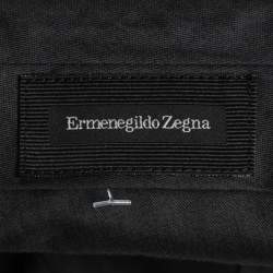 Pre Owned Ermenegildo Zegna Charcoal Grey Wool Slim Fit Trousers L