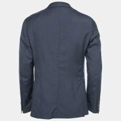 Pre Owned Ermenegildo Zegna Navy Blue Cashmere Single Breasted Blazer M