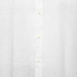 Pre Owned Ermenegildo Zegna White Linen Button Front Shirt 2XL