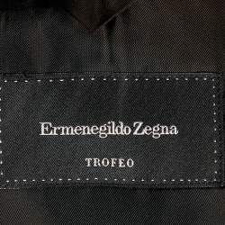 Ermenegildo Zegna Black Striped Wool Trofeo Blazer 3XL