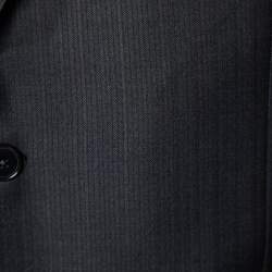 Ermenegildo Zegna Black Striped Wool Trofeo Blazer 3XL
