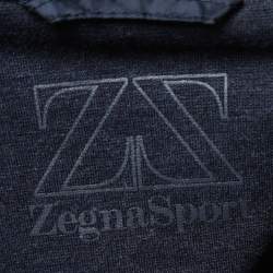 Pre Owned Ermenegildo Zegna Dark Blue Cotton Zip-Up Jacket 3XL
