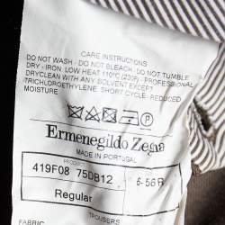 Pre Owned Ermenegildo Zegna Brown Wool Regular Fit Trousers 3XL