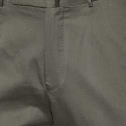 Ermengildo Zegna Green Cotton Regular Fit Trousers L