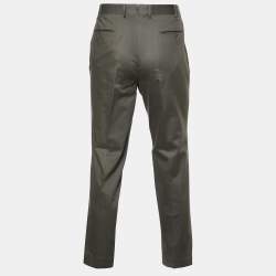 Ermengildo Zegna Green Cotton Regular Fit Trousers L