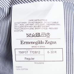 Ermengildo Zegna Green Cotton Regular Fit Trousers L