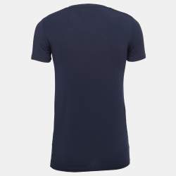 Pre Owned Ermenegildo Zegna Navy Blue Modal Round Neck T-Shirt L