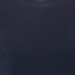 Pre Owned Ermenegildo Zegna Navy Blue Modal Round Neck T-Shirt L