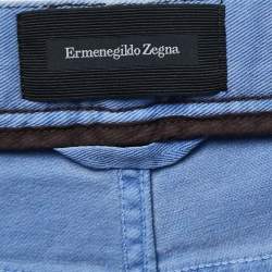 مملوكة مسبقًا Ermenegildo Zegna Light Blue Denim City Fit Jeans L Waist 34"
