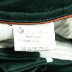 Pre Owned Loro Piana Green Cotton Knit Bermuda Shorts L