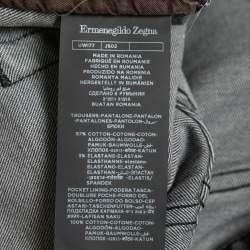 Pre Owned Ermenegildo Zegna Grey Washed Denim Tapered Leg Jeans M Waist 32"