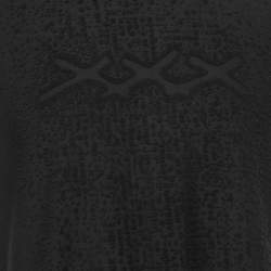 Pre Owned Ermenegildo Zegna Couture Black Cotton Jersey Logo T-Shirt 2XL
