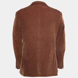 مملوكة مسبقًا Ermenegildo Zegna Brown Corduroy Single Breasted Blazer M