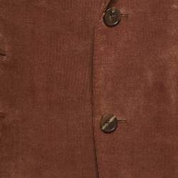 مملوكة مسبقًا Ermenegildo Zegna Brown Corduroy Single Breasted Blazer M