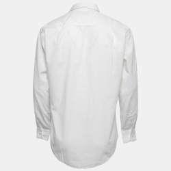 Ermenegildo Zegna White Cotton Button Front Full Sleeve Shirt M
