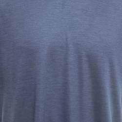 Ermenegildo Zegna Navy Blue Wool High Performance Crew Neck T-Shirt L