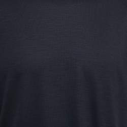 Pre Owned Ermenegildo Zegna Black Wool Crew Neck Half Sleeve T-Shirt L