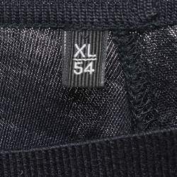 Pre Owned Ermenegildo Zegna Black Wool Crew Neck Half Sleeve T-Shirt XL