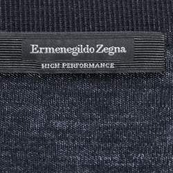 Pre Owned Ermenegildo Zegna Black Wool Crew Neck Half Sleeve T-Shirt XL