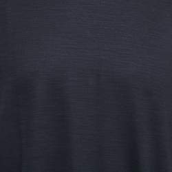 Pre Owned Ermenegildo Zegna Black Wool Crew Neck Half Sleeve T-Shirt XL