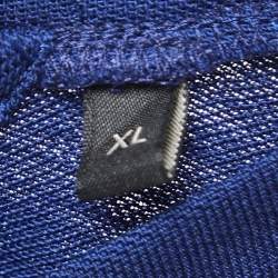 Ermenegildo Zegna Blue Wool Crew Neck Half Sleeve T-Shirt XL