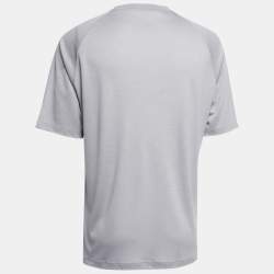 Pre Owned Ermenegildo Zegna Grey Wool Crew Neck Half Sleeve T-Shirt L
