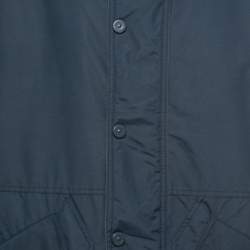 Pre Owned Ermenegildo Zegna Vintage Navy Blue Zip Front Regata Puffer Jacket M