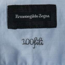 Ermenegildo Zegna Light Blue Cotton Full Sleeve Button Front Full Sleeve Shirt M