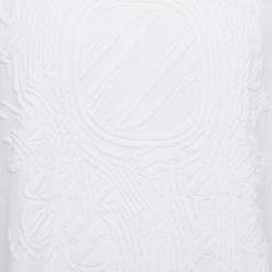 Pre Owned Ermenegildo Zegna Couture White Logo Detail Cotton Crew Neck T-Shirt XXL