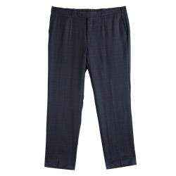 Ermenegildo Zegna Grey Checked Wool Regular Fit Trousers 3XL