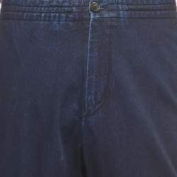 مملوكة مسبقًا Ermenegildo Zegna Dark Blue Denim Regular Fit Drawstring Jeans M Waist 32"