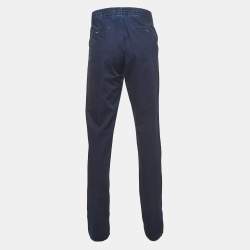 مملوكة مسبقًا Ermenegildo Zegna Dark Blue Denim Regular Fit Drawstring Jeans M Waist 32"