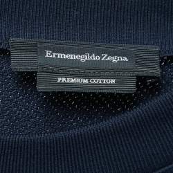 Pre Owned Ermenegildo Zegna Navy Blue Crew Neck Sweatshirt XL  