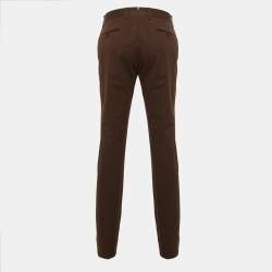Pre Owned Ermenegildo Zegna Brown Cotton Tailored Trousers XL