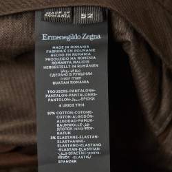 Pre Owned Ermenegildo Zegna Brown Cotton Tailored Trousers XL