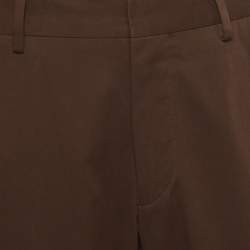 Pre Owned Ermenegildo Zegna Brown Cotton Tailored Trousers XL